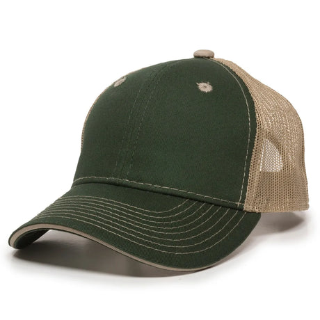 Outdoor Cap GWT-101M Cotton Twill Garment Washed Structured Trucker Hat Unisex Accessories Hats & Caps