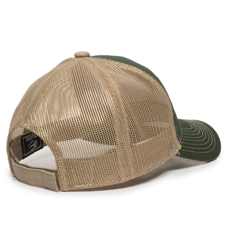 Outdoor Cap GWT-101M Cotton Twill Garment Washed Structured Trucker Hat Unisex Accessories Hats & Caps