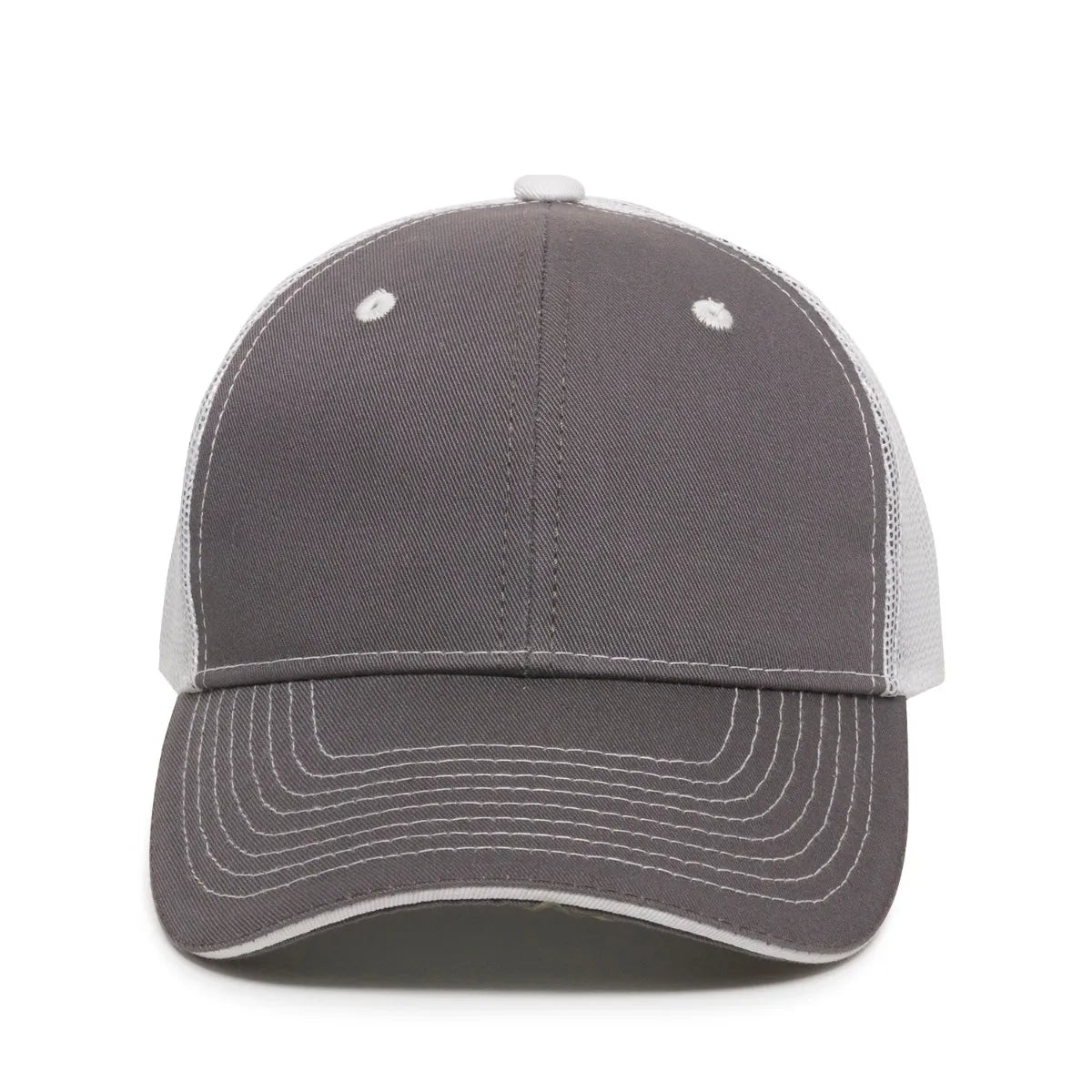 Outdoor Cap GWT-101M Cotton Twill Garment Washed Structured Trucker Hat Unisex Accessories Hats & Caps