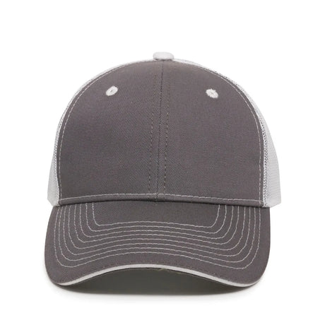 Outdoor Cap GWT-101M Cotton Twill Garment Washed Structured Trucker Hat Unisex Accessories Hats & Caps