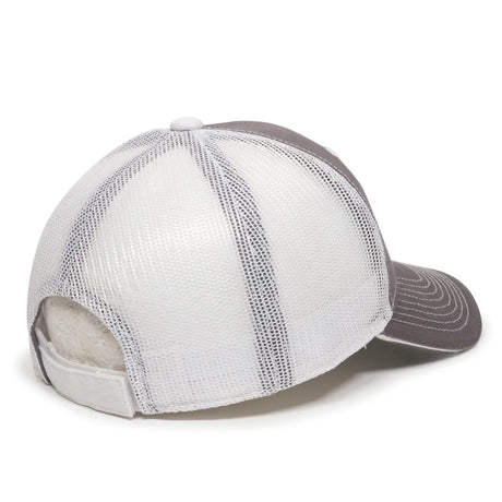 Outdoor Cap GWT-101M Cotton Twill Garment Washed Structured Trucker Hat Unisex Accessories Hats & Caps