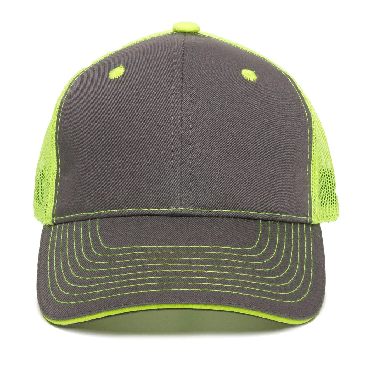 Outdoor Cap GWT-101M Cotton Twill Garment Washed Structured Trucker Hat Unisex Accessories Hats & Caps