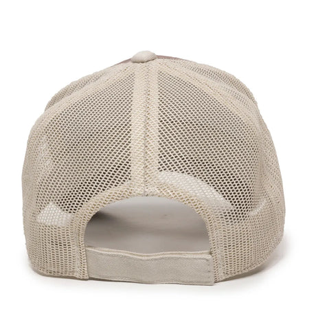 Outdoor Cap GWT-101M Cotton Twill Garment Washed Structured Trucker Hat Unisex Accessories Hats & Caps