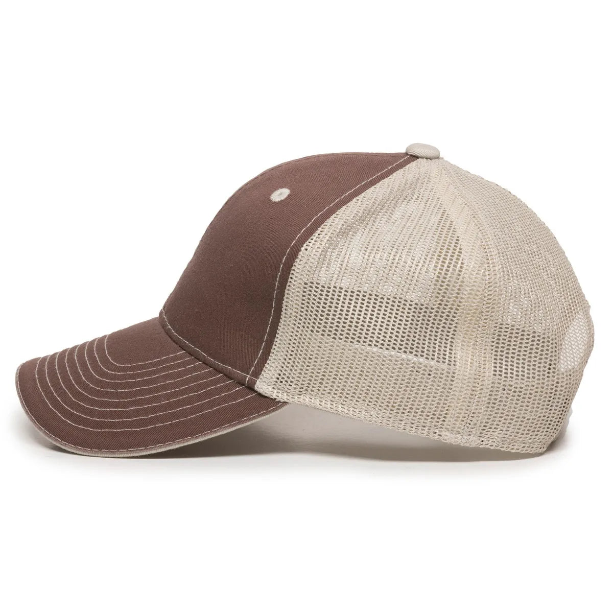 Outdoor Cap GWT-101M Cotton Twill Garment Washed Structured Trucker Hat Unisex Accessories Hats & Caps