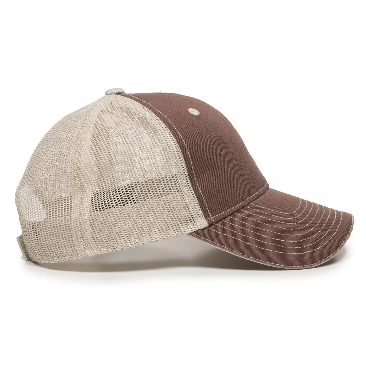 Outdoor Cap GWT-101M Cotton Twill Garment Washed Structured Trucker Hat Unisex Accessories Hats & Caps