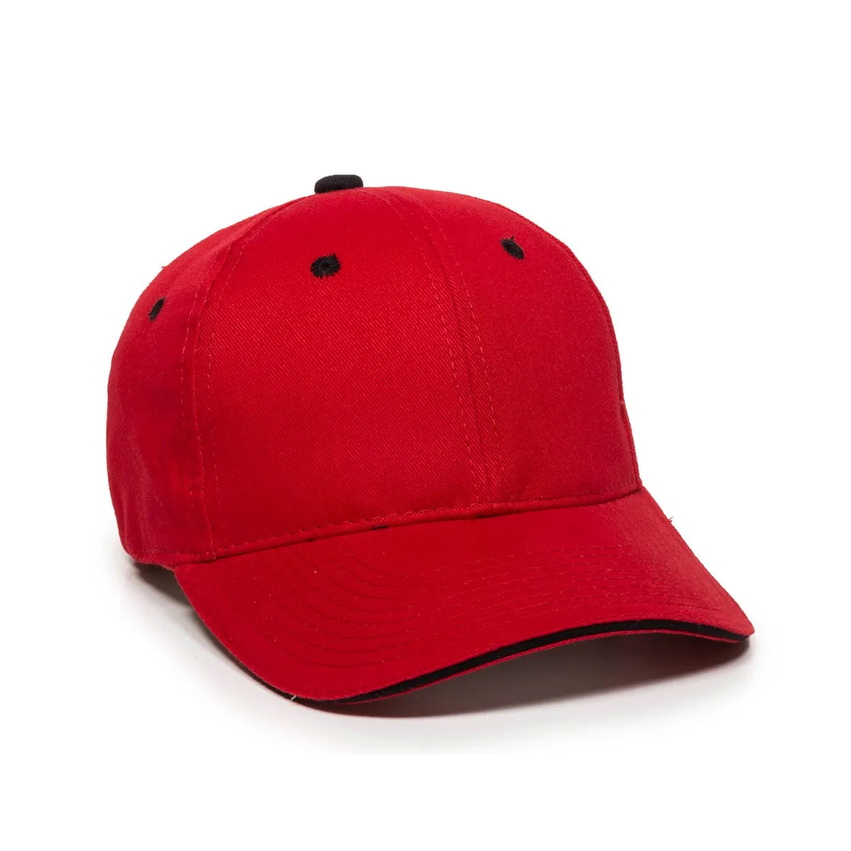 Outdoor Cap GL-845 Contrasting Button and Eyelets Structured Solid Back Hat Unisex Accessories Hats & Caps