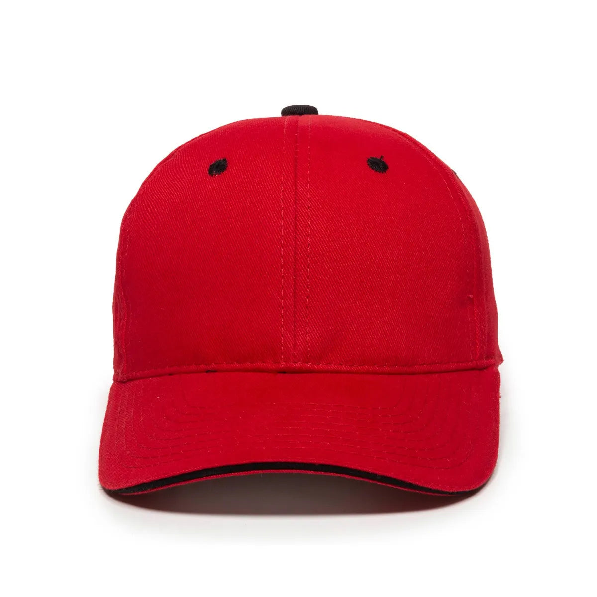 Outdoor Cap GL-845 Contrasting Button and Eyelets Structured Solid Back Hat Unisex Accessories Hats & Caps