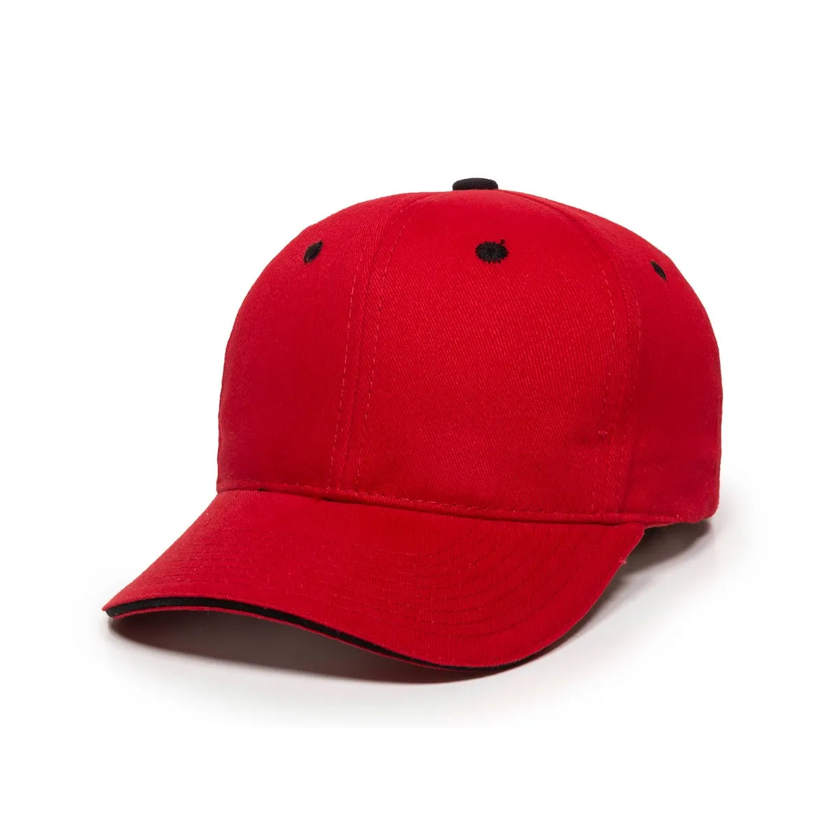 Outdoor Cap GL-845 Contrasting Button and Eyelets Structured Solid Back Hat Unisex Accessories Hats & Caps