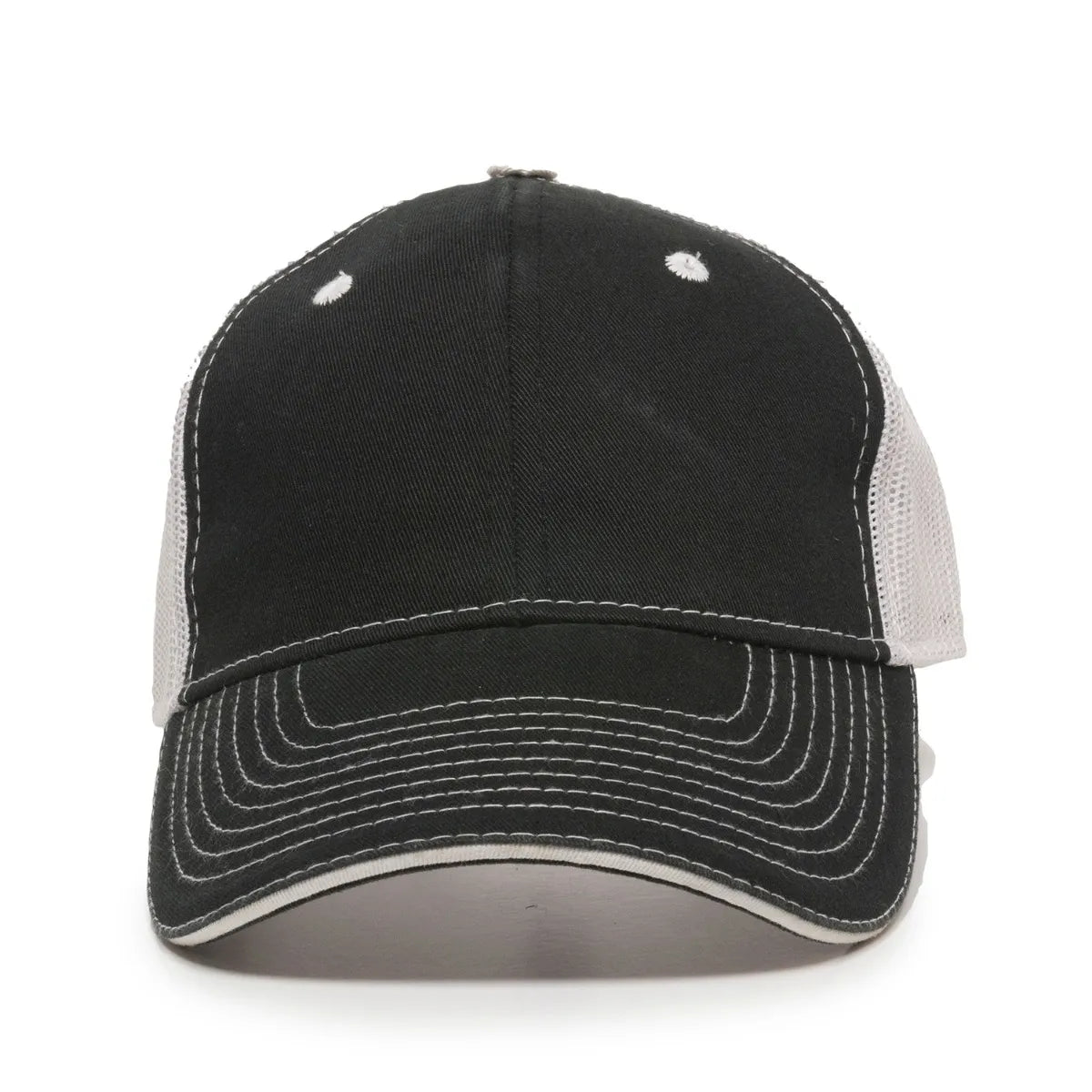 Outdoor Cap GWT-101M Cotton Twill Garment Washed Structured Trucker Hat Unisex Accessories Hats & Caps