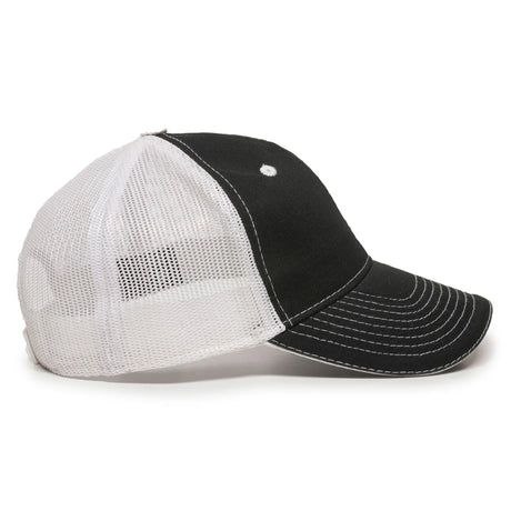 Outdoor Cap GWT-101M Cotton Twill Garment Washed Structured Trucker Hat Unisex Accessories Hats & Caps