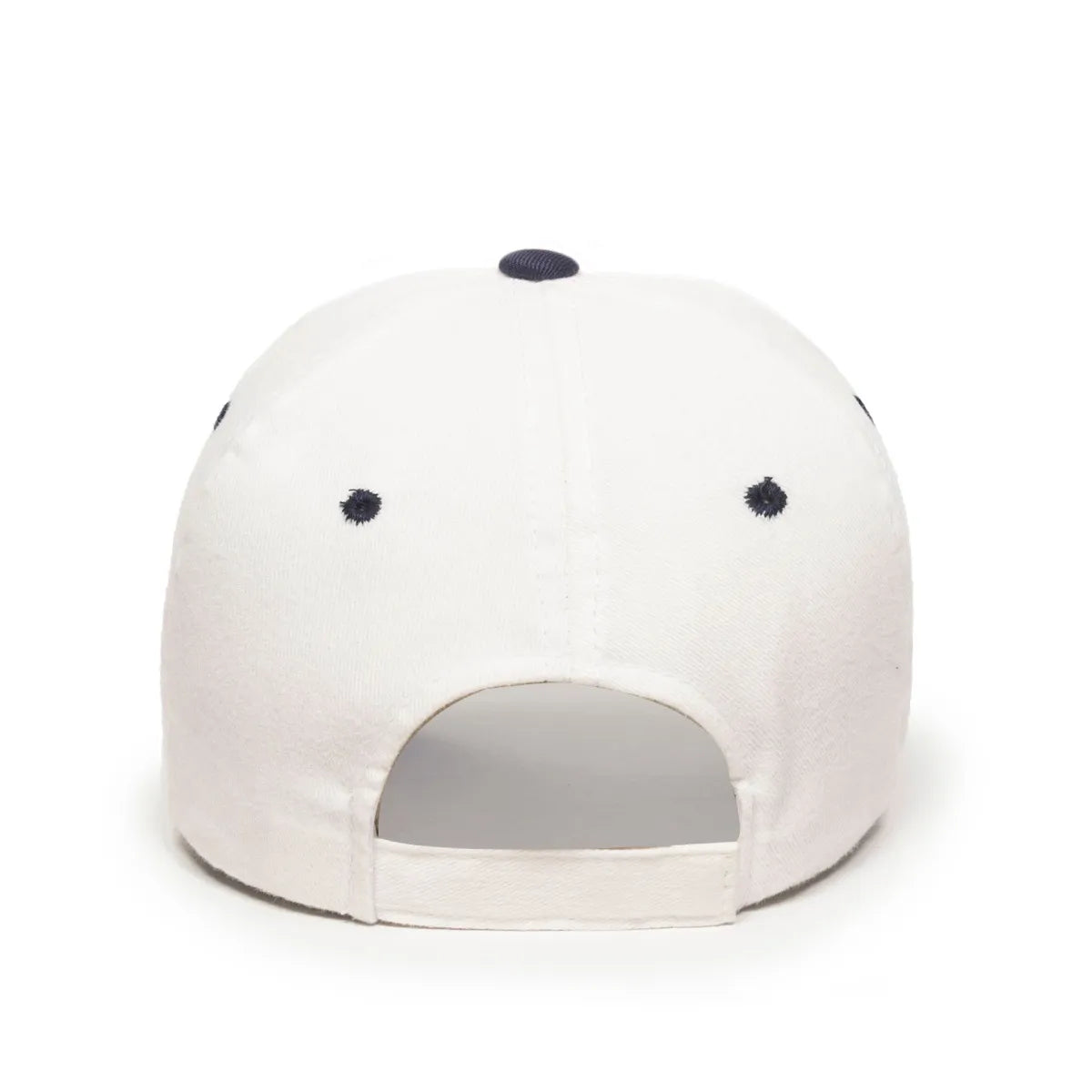 Outdoor Cap GL-845 Contrasting Button and Eyelets Structured Solid Back Hat Unisex Accessories Hats & Caps