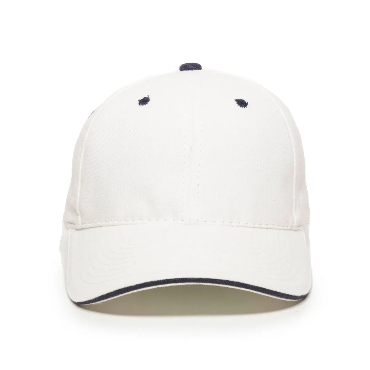 Outdoor Cap GL-845 Contrasting Button and Eyelets Structured Solid Back Hat Unisex Accessories Hats & Caps