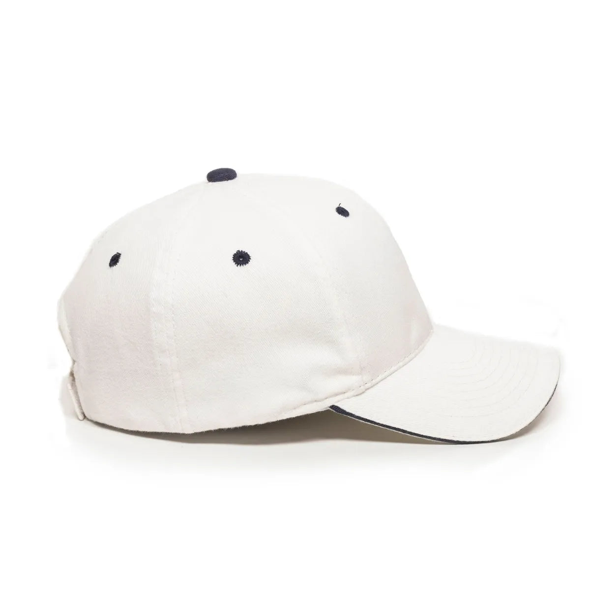 Outdoor Cap GL-845 Contrasting Button and Eyelets Structured Solid Back Hat Unisex Accessories Hats & Caps