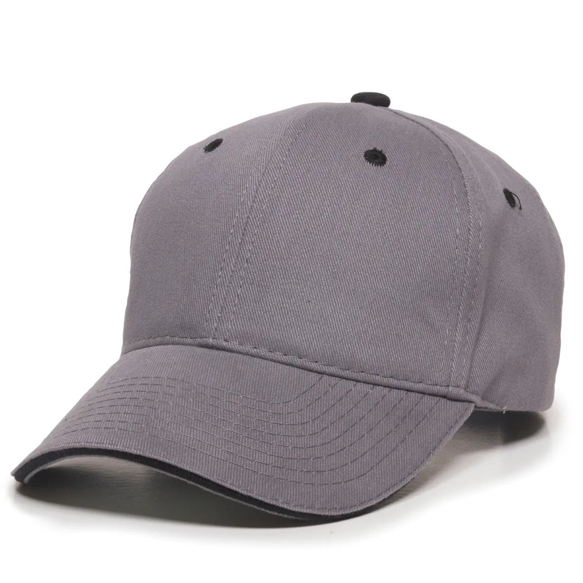 Outdoor Cap GL-845 Contrasting Button and Eyelets Structured Solid Back Hat Unisex Accessories Hats & Caps
