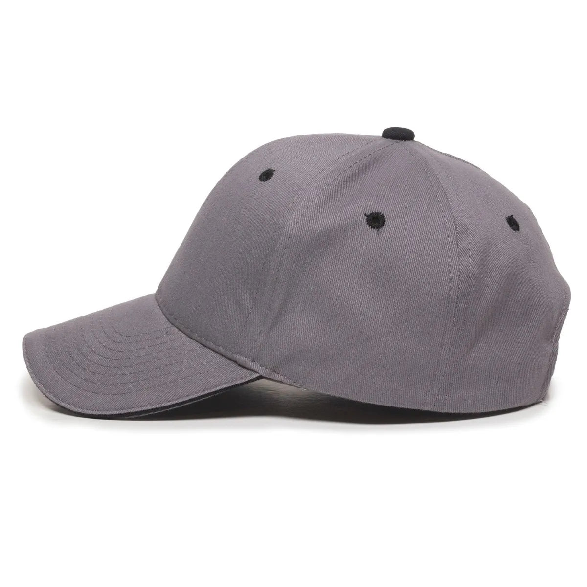 Outdoor Cap GL-845 Contrasting Button and Eyelets Structured Solid Back Hat Unisex Accessories Hats & Caps