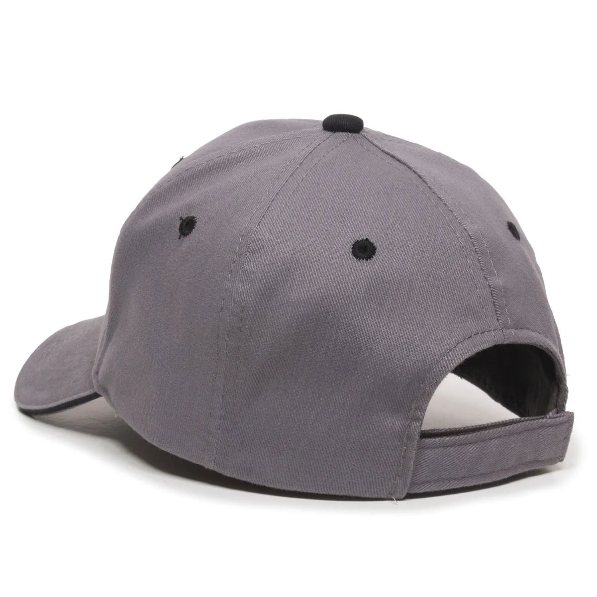 Outdoor Cap GL-845 Contrasting Button and Eyelets Structured Solid Back Hat Unisex Accessories Hats & Caps