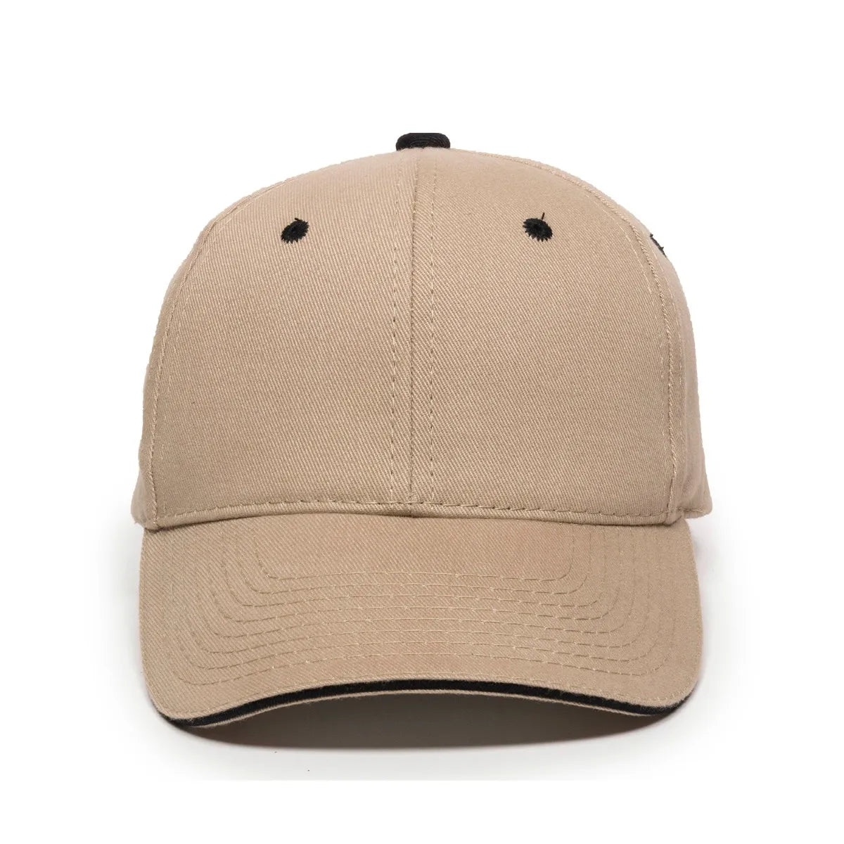 Outdoor Cap GL-845 Contrasting Button and Eyelets Structured Solid Back Hat Unisex Accessories Hats & Caps