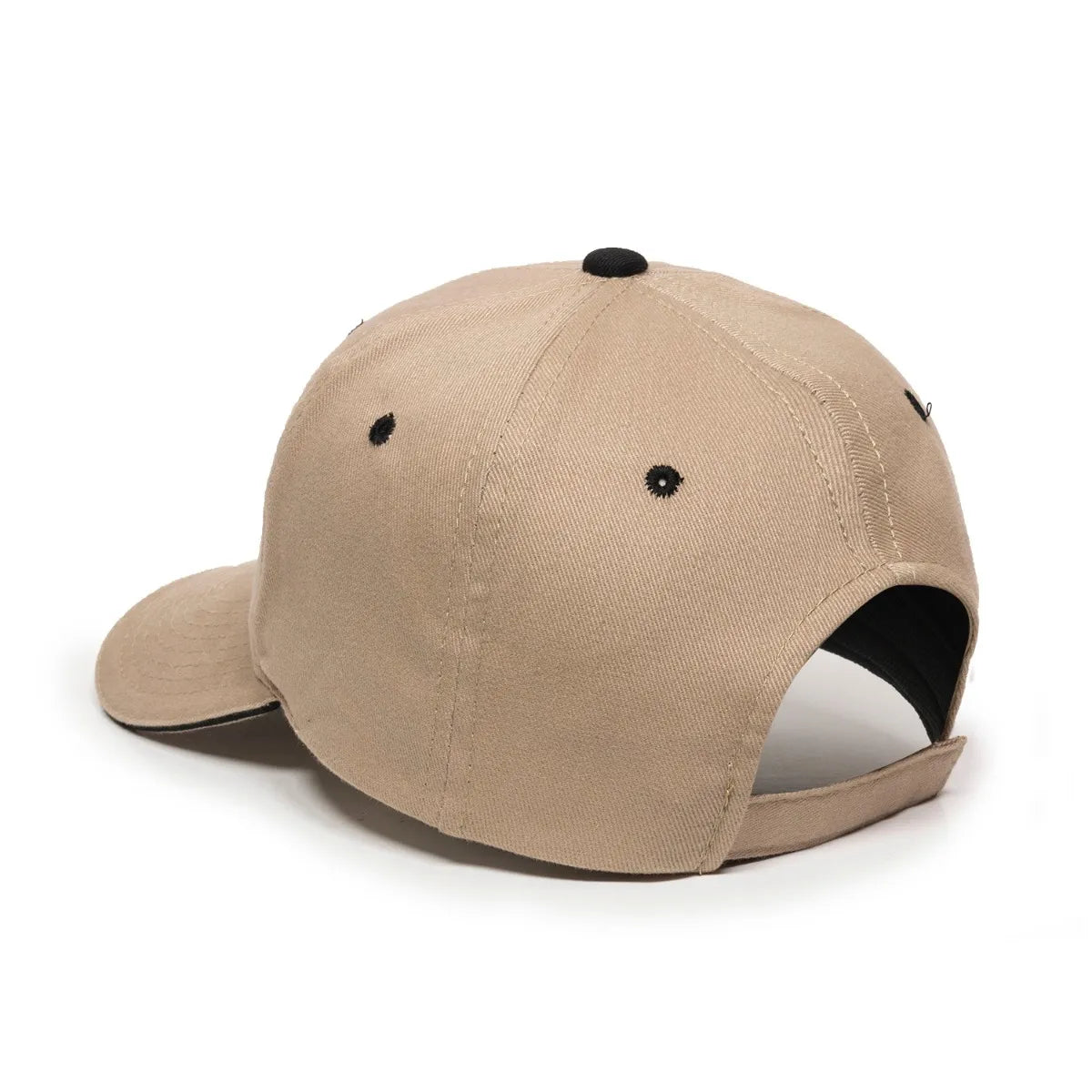 Outdoor Cap GL-845 Contrasting Button and Eyelets Structured Solid Back Hat Unisex Accessories Hats & Caps