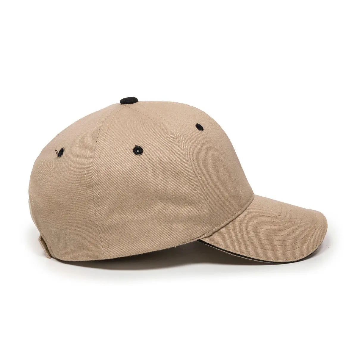 Outdoor Cap GL-845 Contrasting Button and Eyelets Structured Solid Back Hat Unisex Accessories Hats & Caps