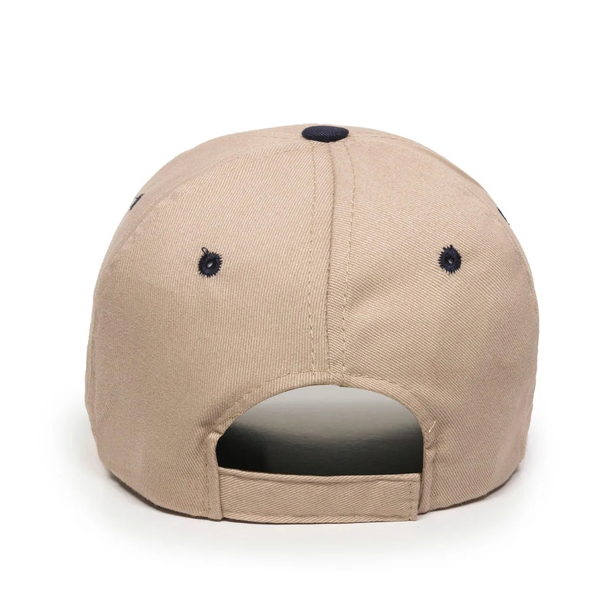 Outdoor Cap GL-845 Contrasting Button and Eyelets Structured Solid Back Hat Unisex Accessories Hats & Caps