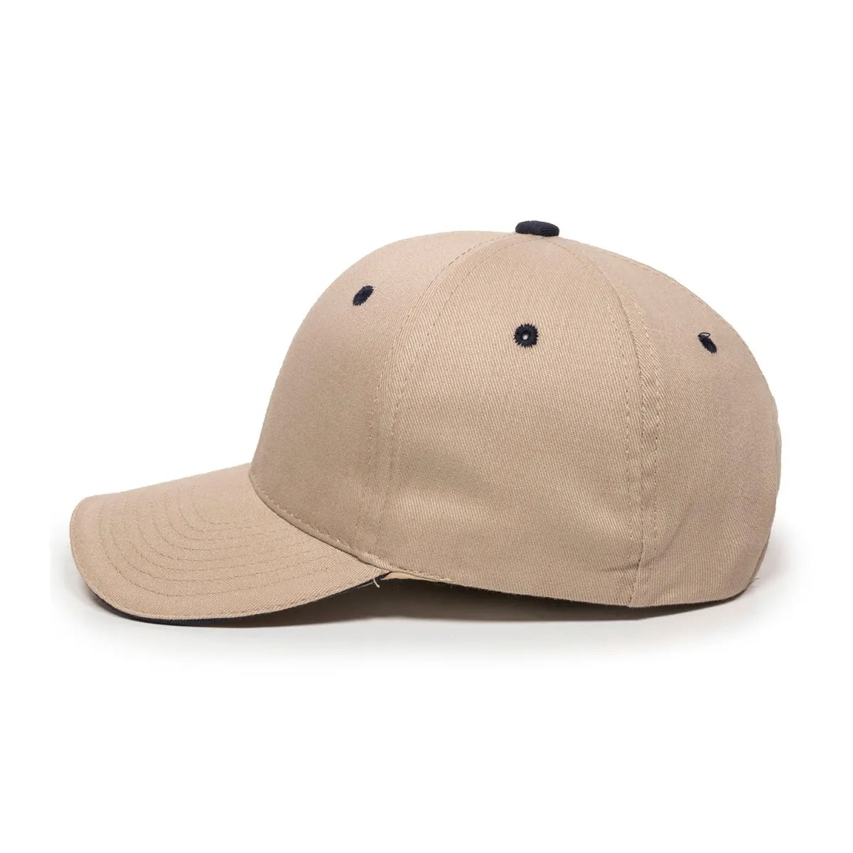 Outdoor Cap GL-845 Contrasting Button and Eyelets Structured Solid Back Hat Unisex Accessories Hats & Caps
