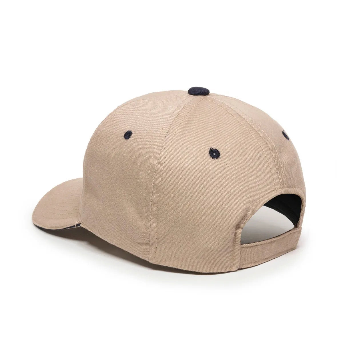 Outdoor Cap GL-845 Contrasting Button and Eyelets Structured Solid Back Hat Unisex Accessories Hats & Caps