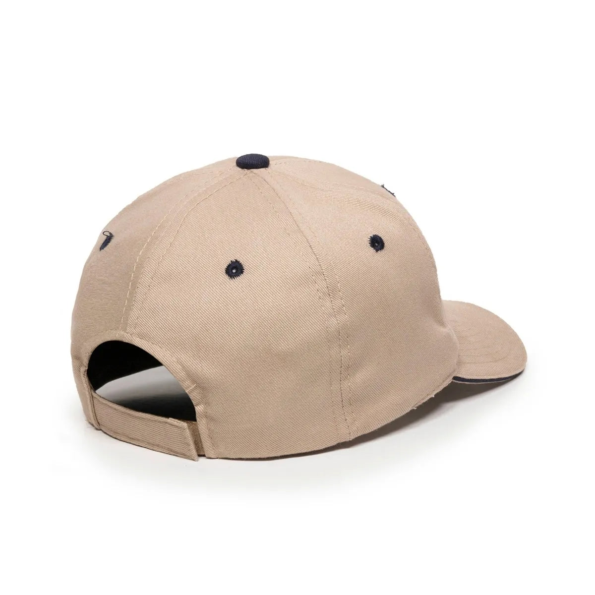 Outdoor Cap GL-845 Contrasting Button and Eyelets Structured Solid Back Hat Unisex Accessories Hats & Caps