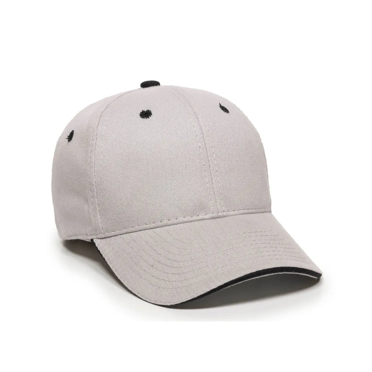 Outdoor Cap GL-845 Contrasting Button and Eyelets Structured Solid Back Hat Unisex Accessories Hats & Caps