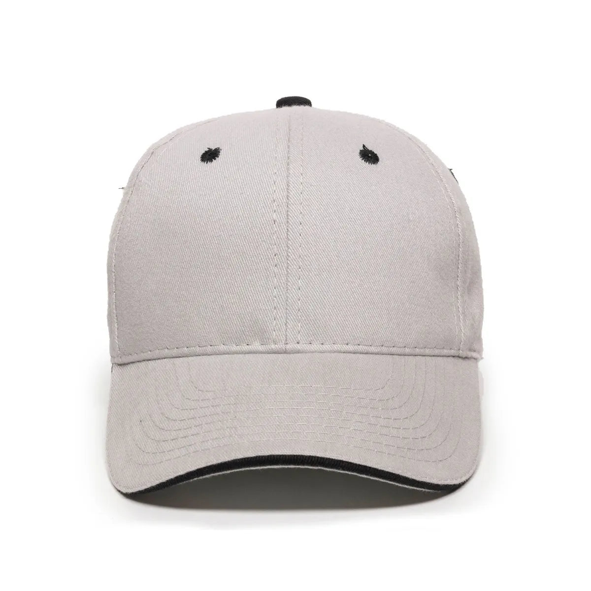 Outdoor Cap GL-845 Contrasting Button and Eyelets Structured Solid Back Hat Unisex Accessories Hats & Caps