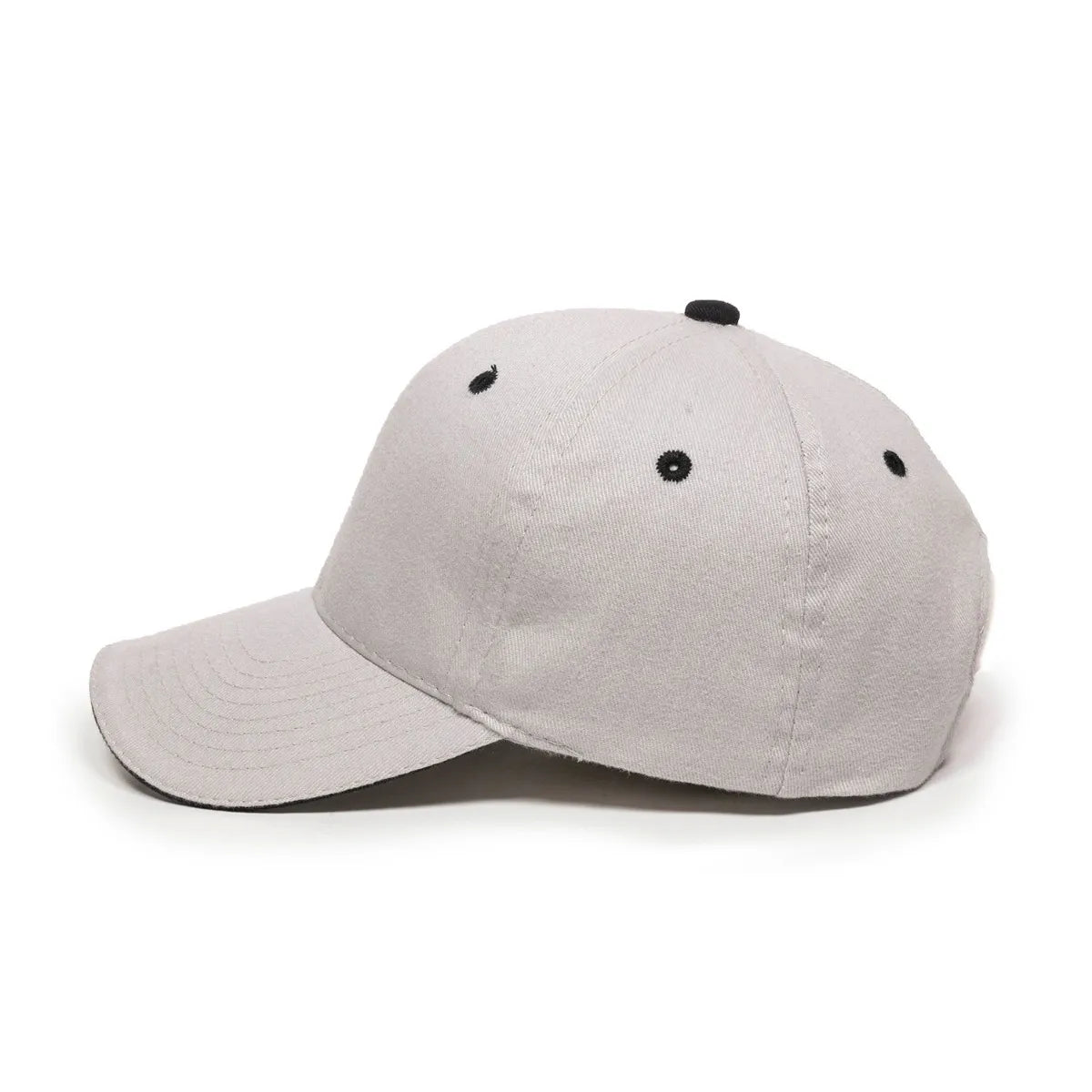 Outdoor Cap GL-845 Contrasting Button and Eyelets Structured Solid Back Hat Unisex Accessories Hats & Caps
