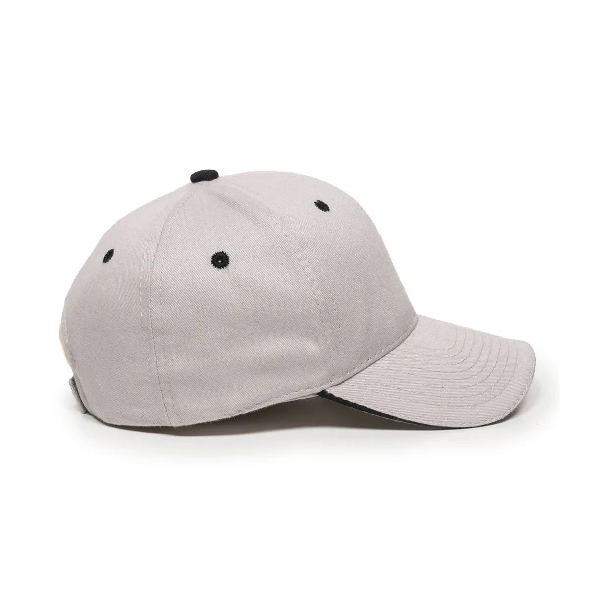 Outdoor Cap GL-845 Contrasting Button and Eyelets Structured Solid Back Hat Unisex Accessories Hats & Caps