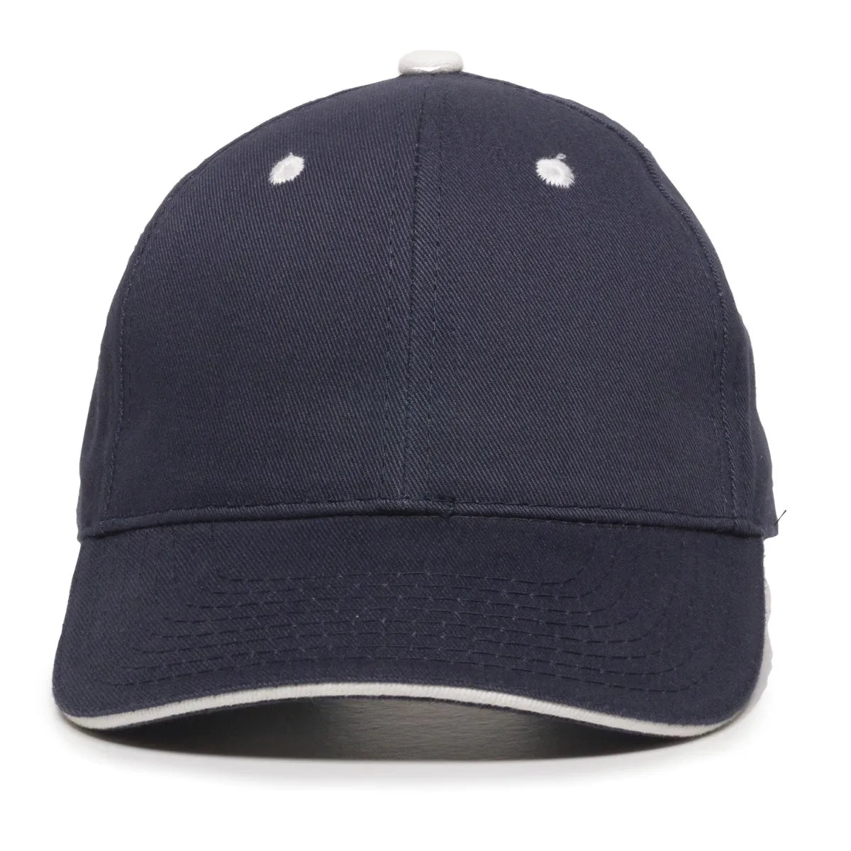 Outdoor Cap GL-845 Contrasting Button and Eyelets Structured Solid Back Hat Unisex Accessories Hats & Caps