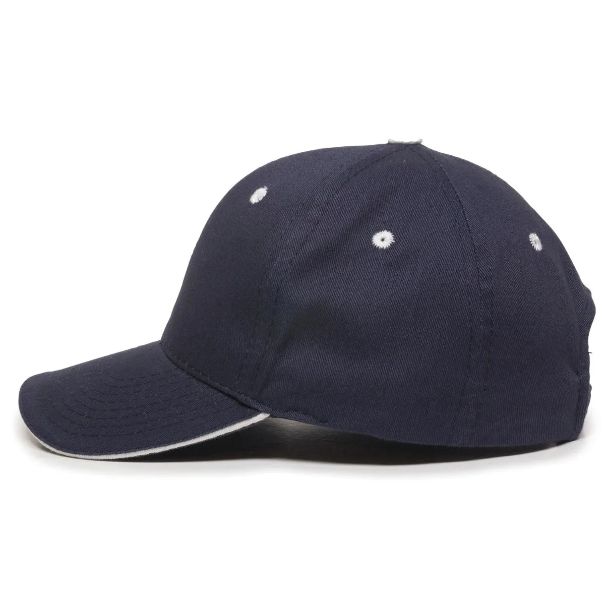 Outdoor Cap GL-845 Contrasting Button and Eyelets Structured Solid Back Hat Unisex Accessories Hats & Caps