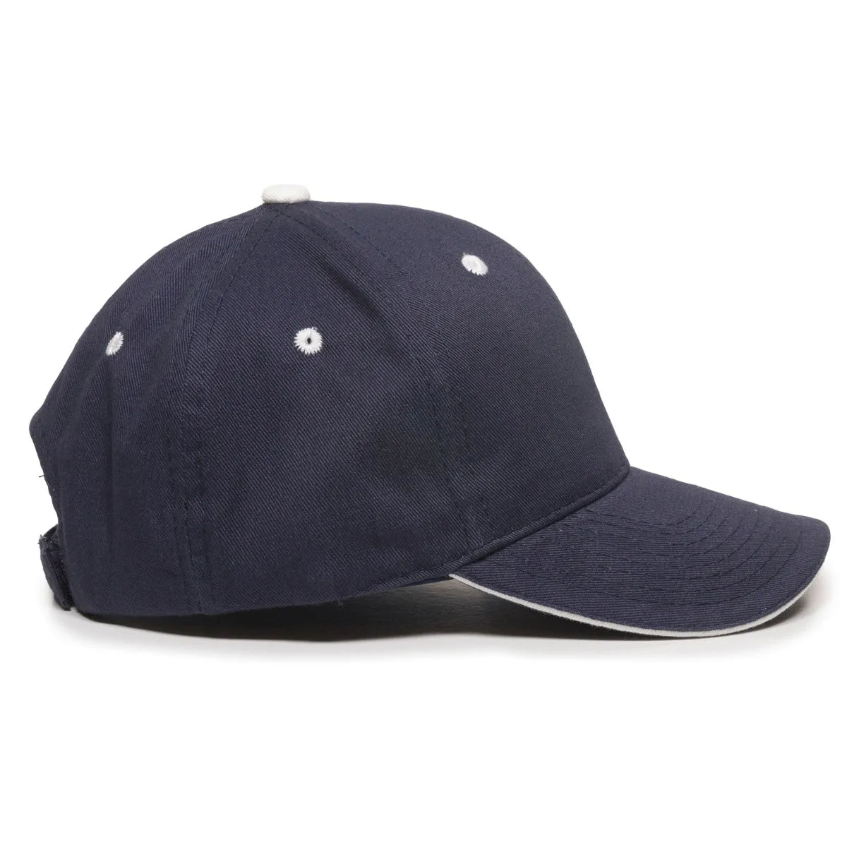 Outdoor Cap GL-845 Contrasting Button and Eyelets Structured Solid Back Hat Unisex Accessories Hats & Caps