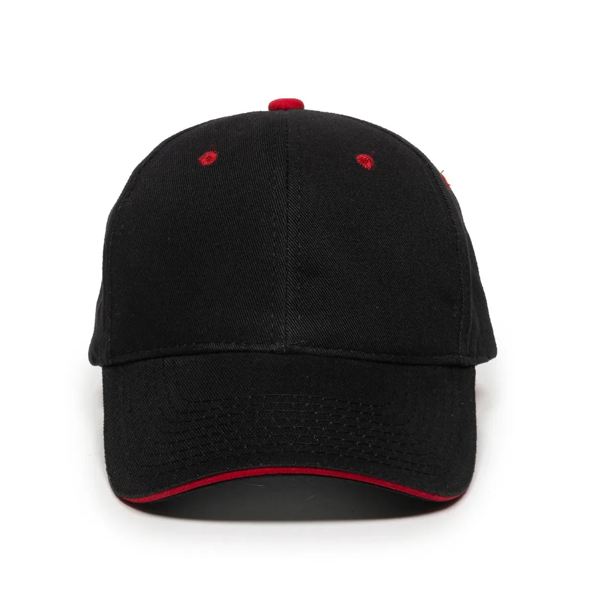 Outdoor Cap GL-845 Contrasting Button and Eyelets Structured Solid Back Hat Unisex Accessories Hats & Caps