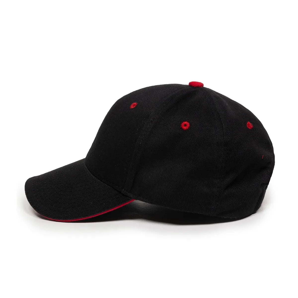 Outdoor Cap GL-845 Contrasting Button and Eyelets Structured Solid Back Hat Unisex Accessories Hats & Caps