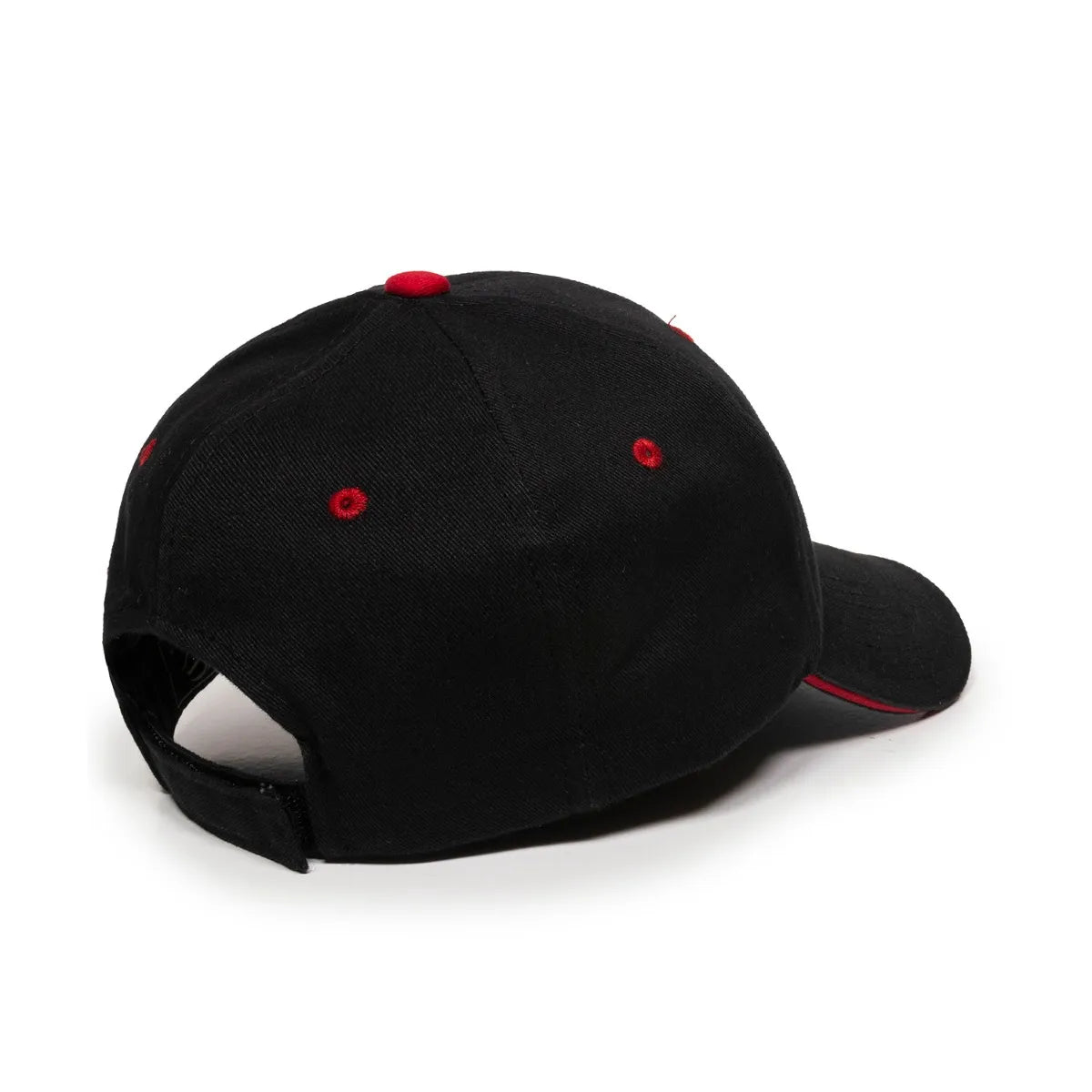 Outdoor Cap GL-845 Contrasting Button and Eyelets Structured Solid Back Hat Unisex Accessories Hats & Caps