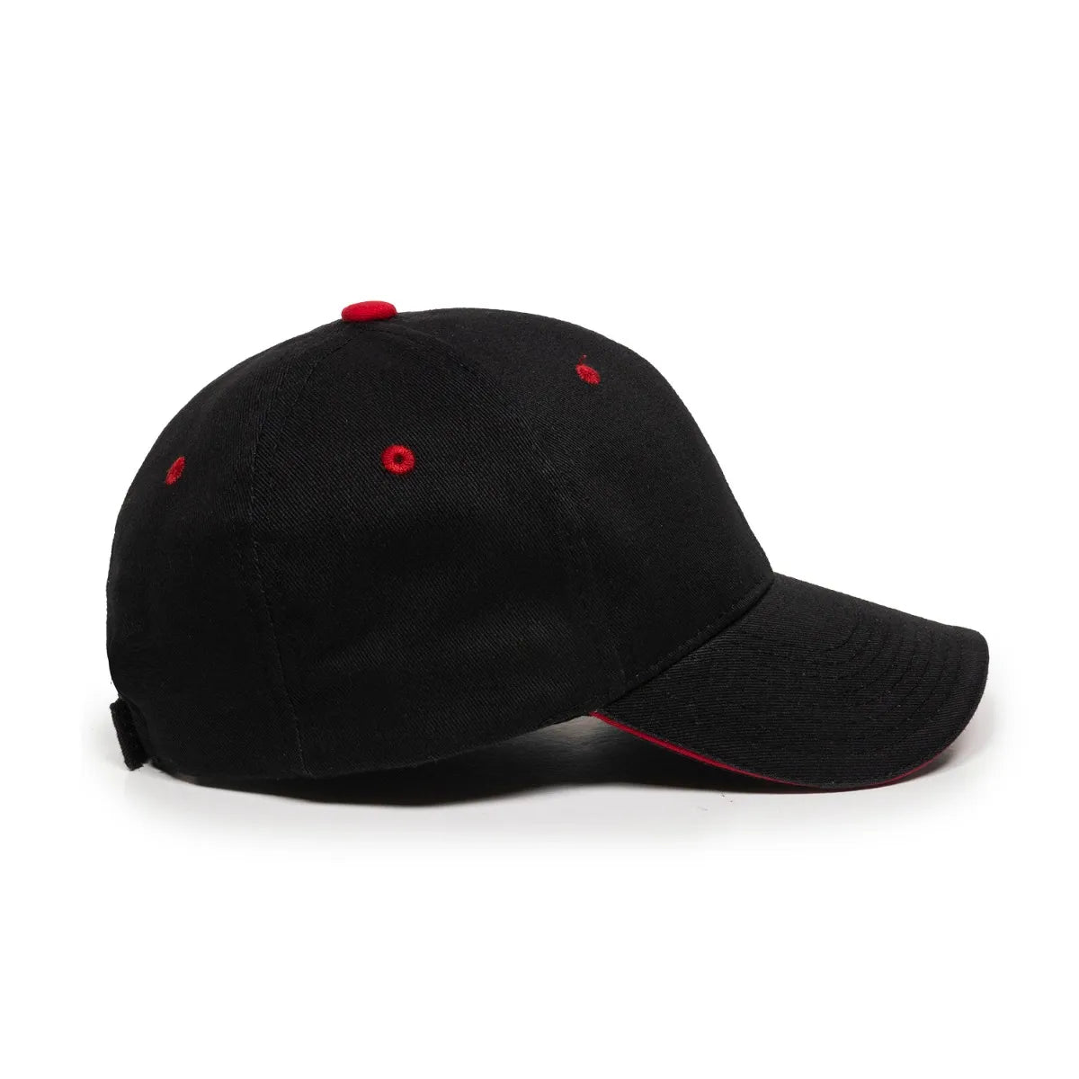 Outdoor Cap GL-845 Contrasting Button and Eyelets Structured Solid Back Hat Unisex Accessories Hats & Caps