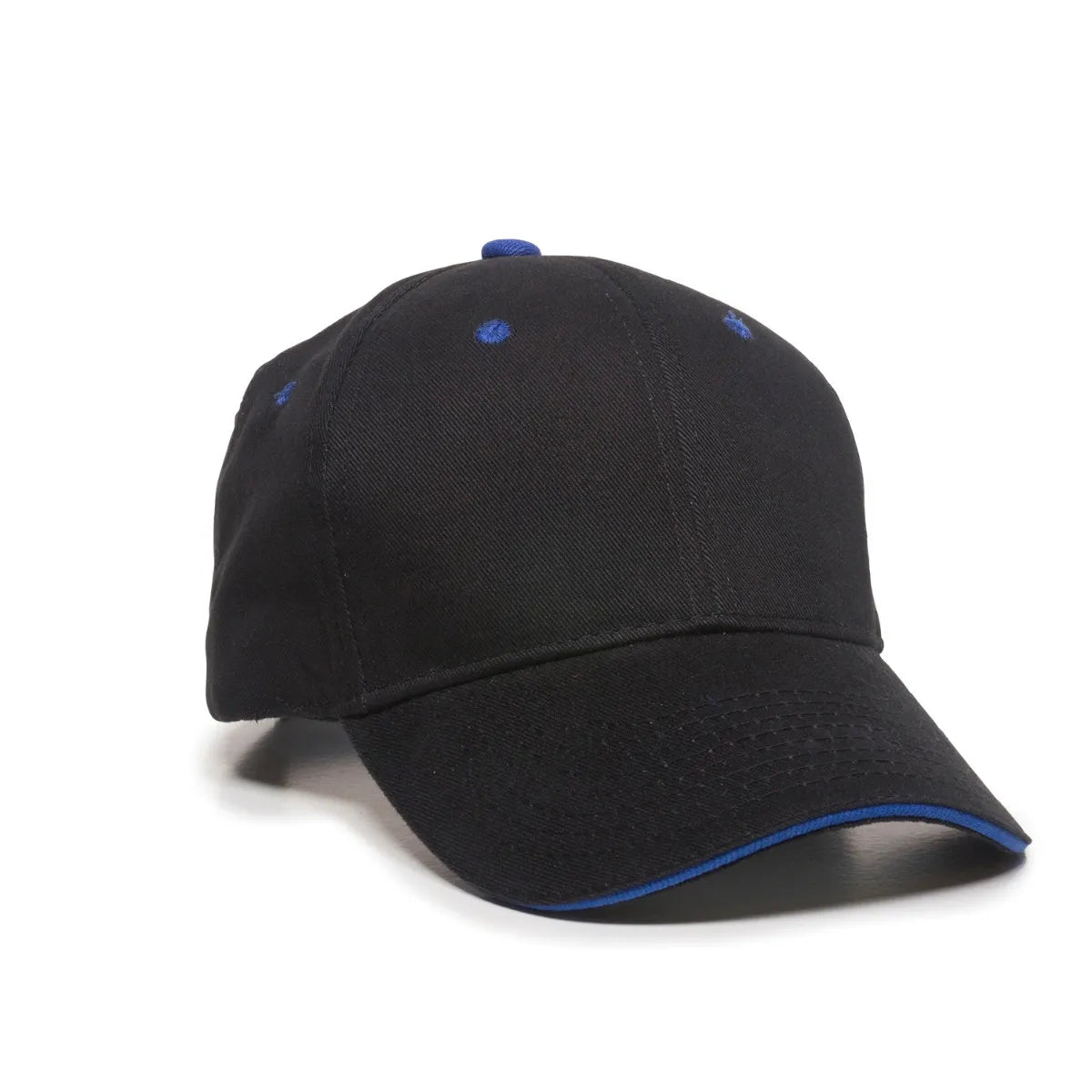 Outdoor Cap GL-845 Contrasting Button and Eyelets Structured Solid Back Hat Unisex Accessories Hats & Caps