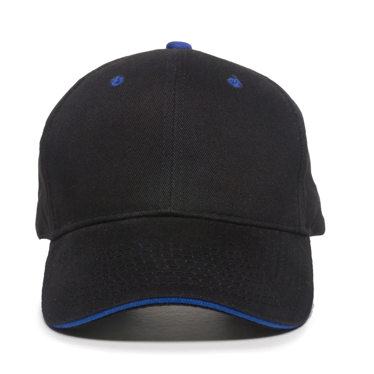 Outdoor Cap GL-845 Contrasting Button and Eyelets Structured Solid Back Hat Unisex Accessories Hats & Caps