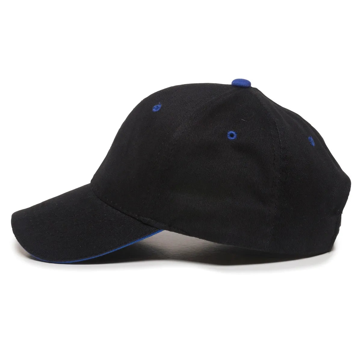 Outdoor Cap GL-845 Contrasting Button and Eyelets Structured Solid Back Hat Unisex Accessories Hats & Caps