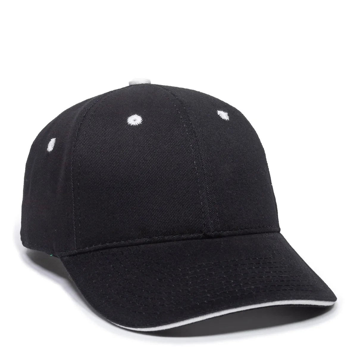 Outdoor Cap GL-845 Contrasting Button and Eyelets Structured Solid Back Hat Unisex Accessories Hats & Caps