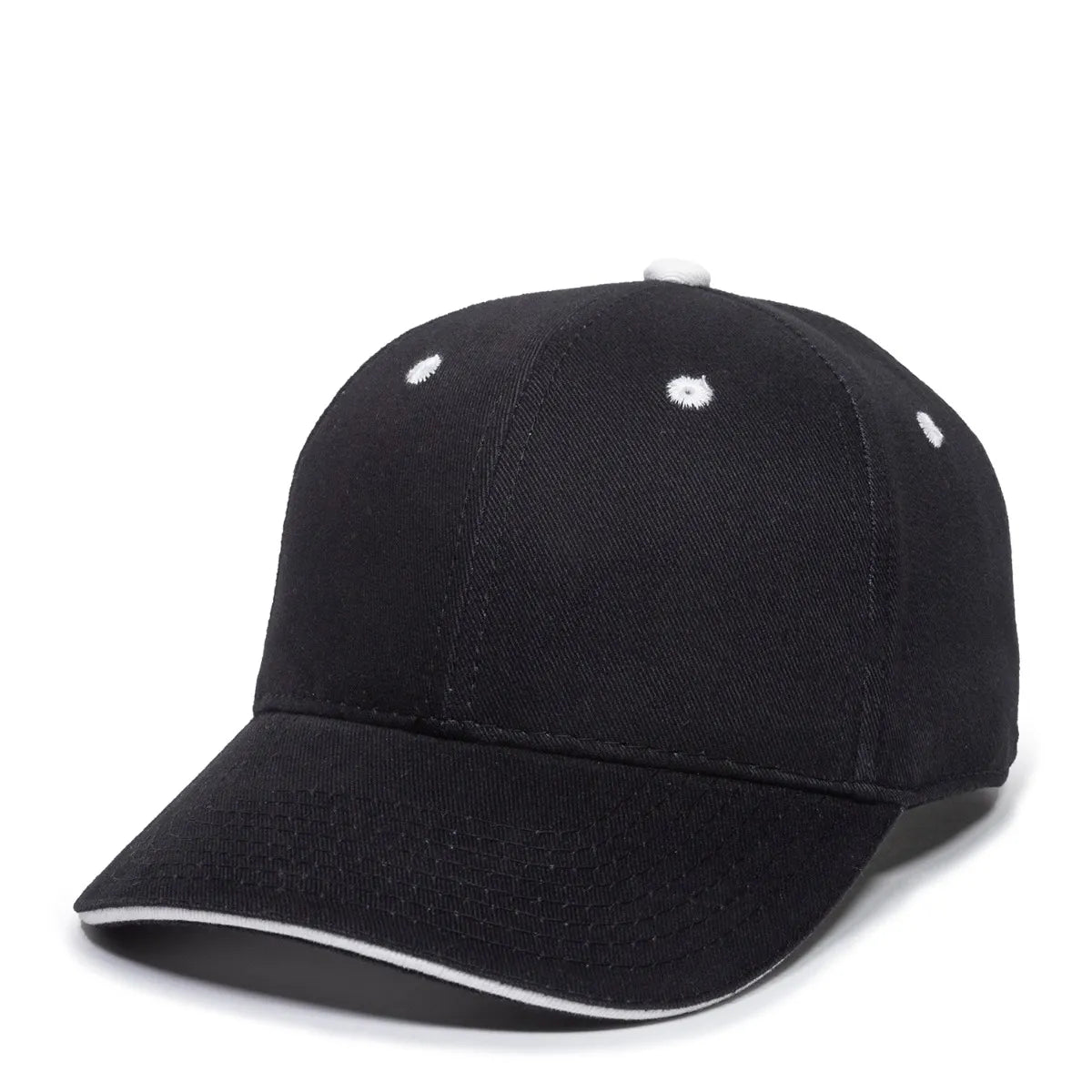 Outdoor Cap GL-845 Contrasting Button and Eyelets Structured Solid Back Hat Unisex Accessories Hats & Caps