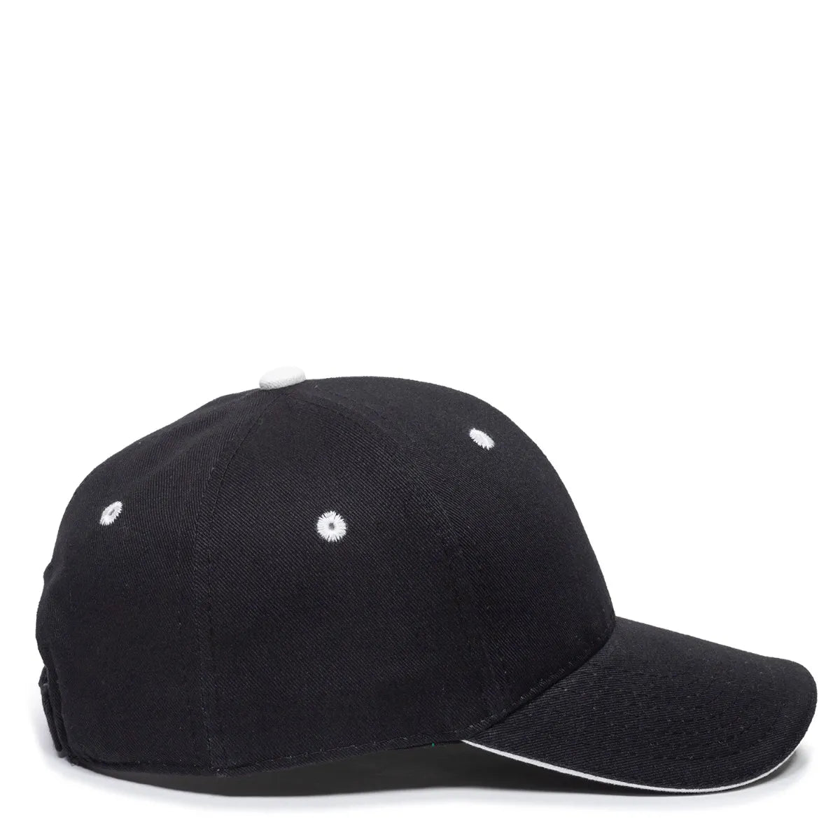 Outdoor Cap GL-845 Contrasting Button and Eyelets Structured Solid Back Hat Unisex Accessories Hats & Caps