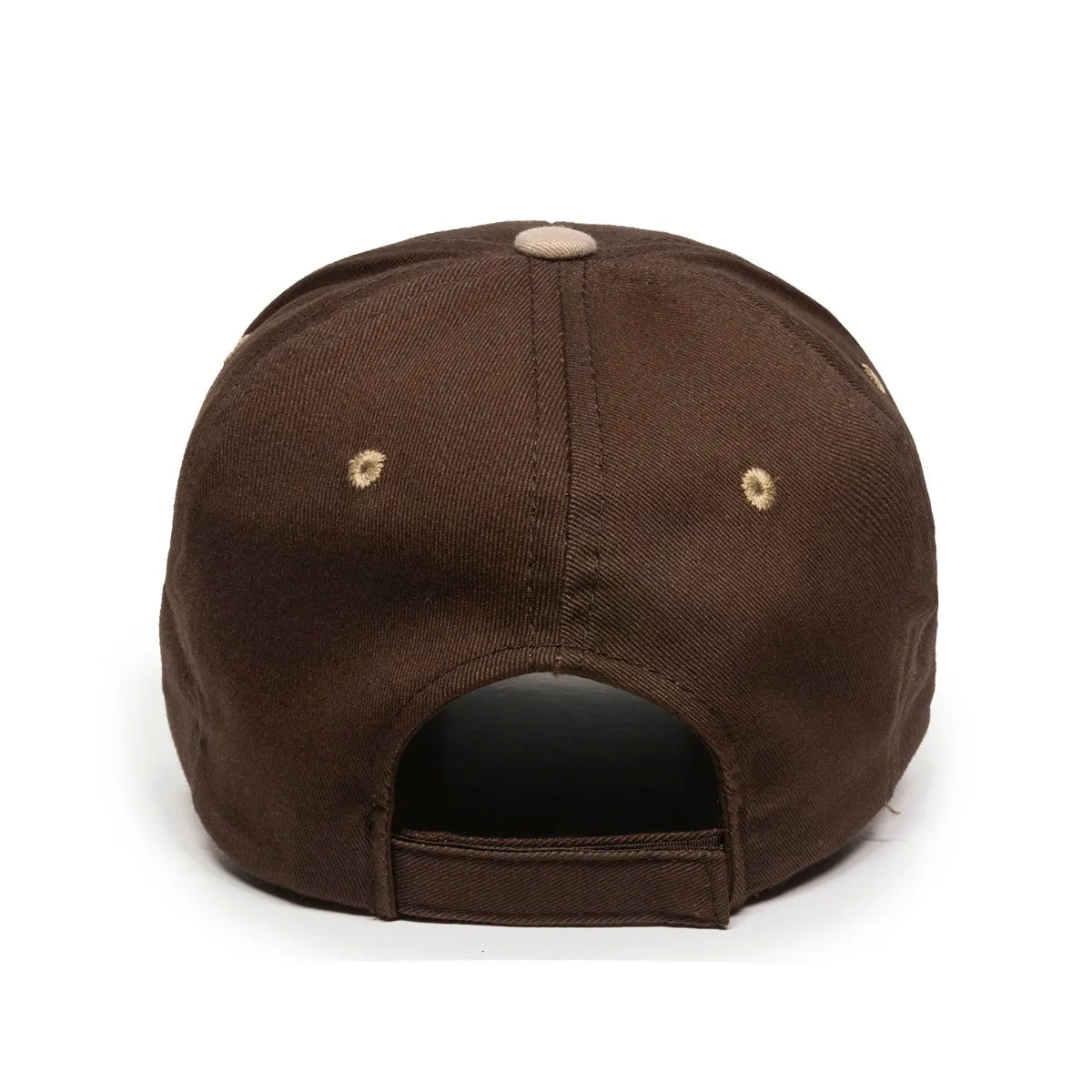 Outdoor Cap GL-845 Contrasting Button and Eyelets Structured Solid Back Hat Unisex Accessories Hats & Caps