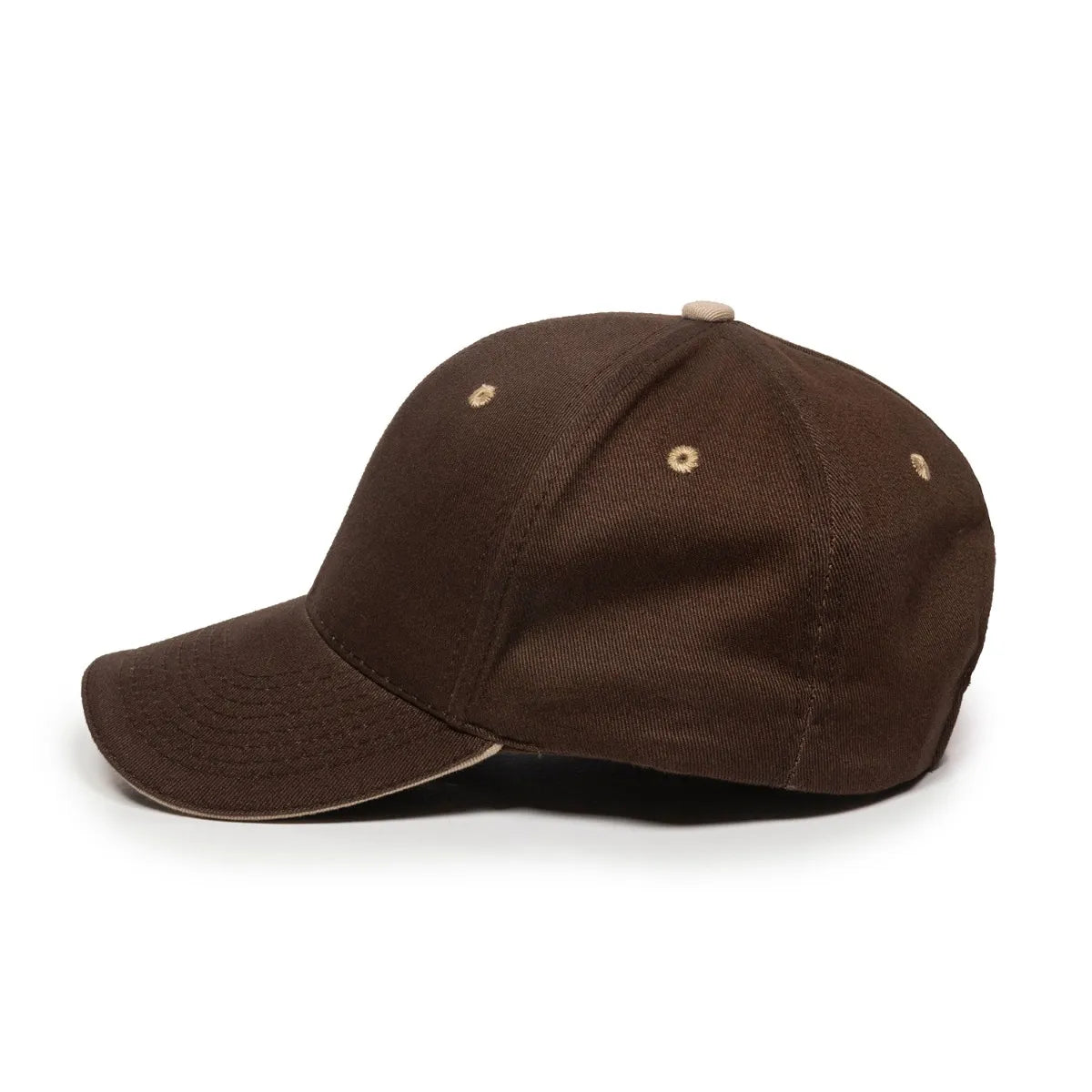 Outdoor Cap GL-845 Contrasting Button and Eyelets Structured Solid Back Hat Unisex Accessories Hats & Caps