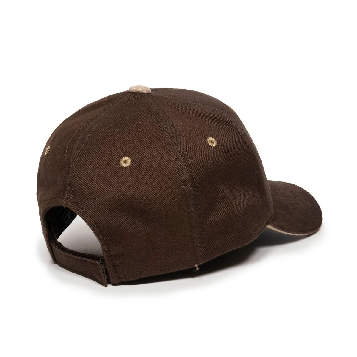 Outdoor Cap GL-845 Contrasting Button and Eyelets Structured Solid Back Hat Unisex Accessories Hats & Caps