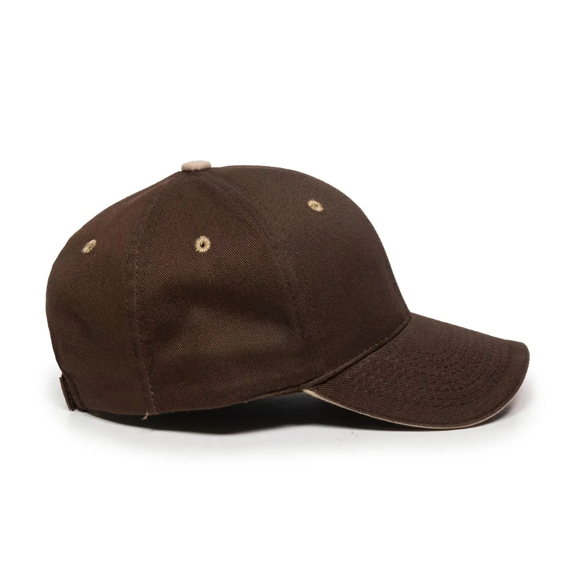 Outdoor Cap GL-845 Contrasting Button and Eyelets Structured Solid Back Hat Unisex Accessories Hats & Caps