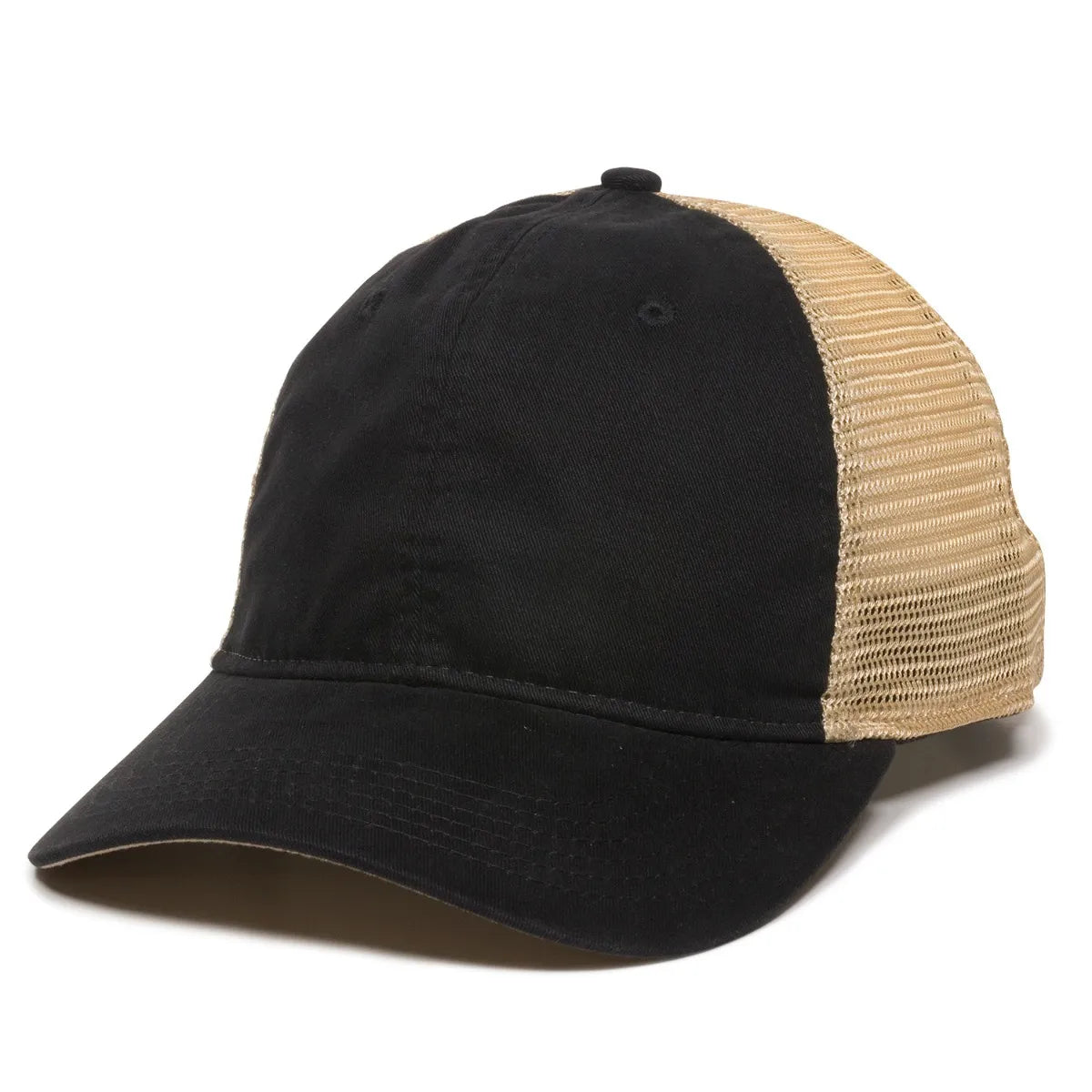 Outdoor Cap PWT-200M Tea-Stained Unstructured Trucker Hat Unisex Accessories Hats & Caps