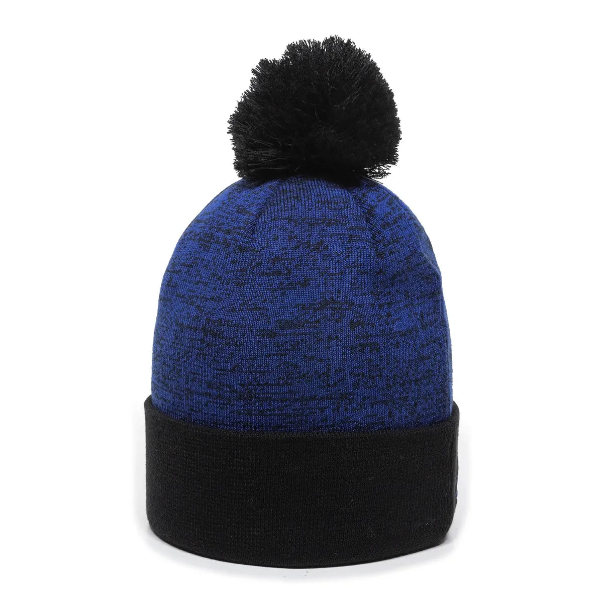 Outdoor Cap PWC-100 Heathered Acrylic Knit Beanie with Pom Unisex Accessories Hats & Caps